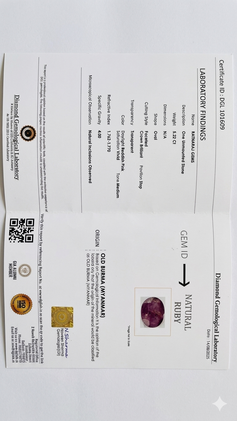 Natural Ruby - 5.22 Carat