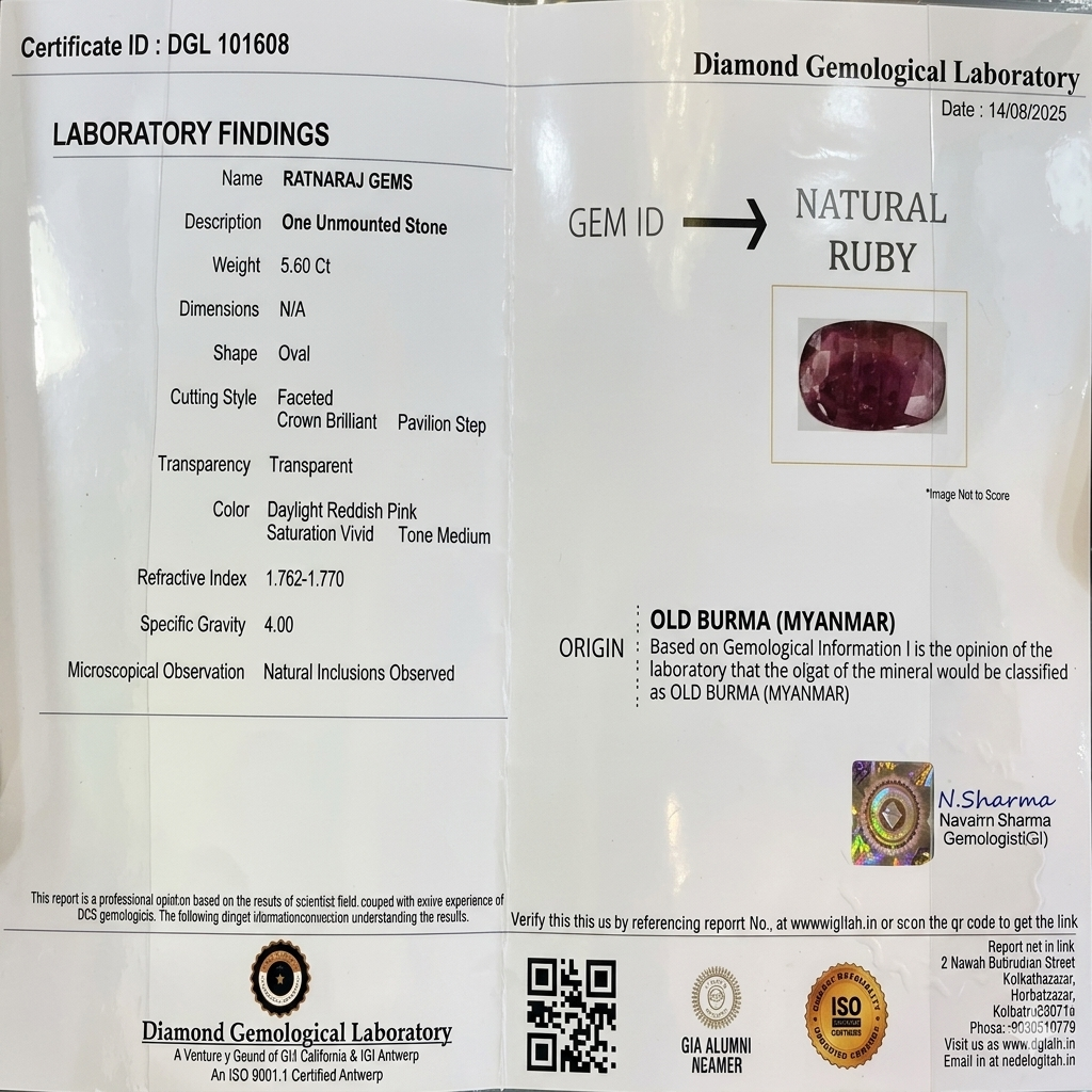 Natural Ruby - 5.56 Carat