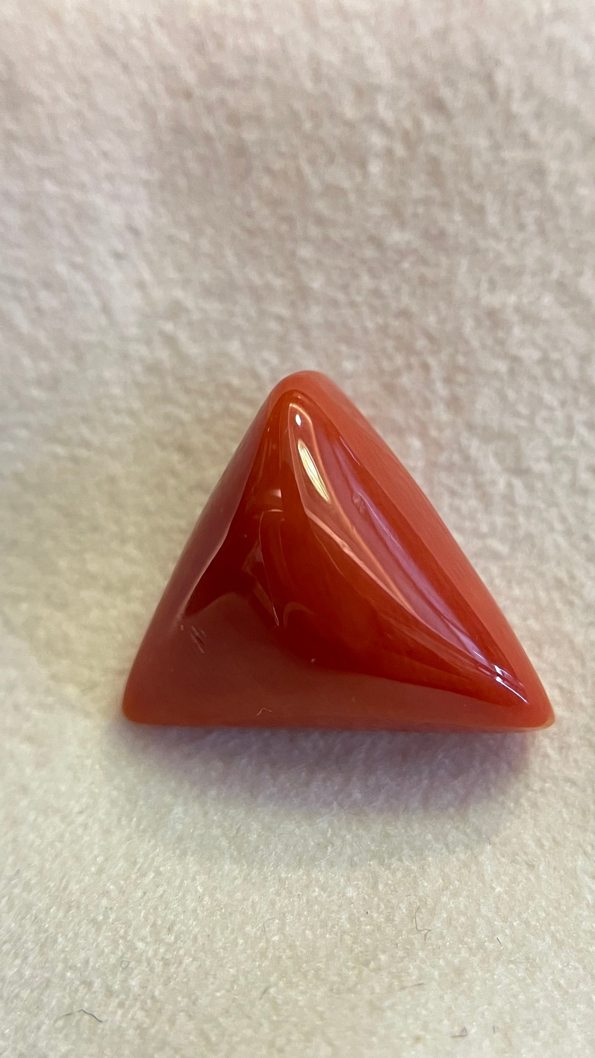Certified Natural Red Coral Triangle Shape