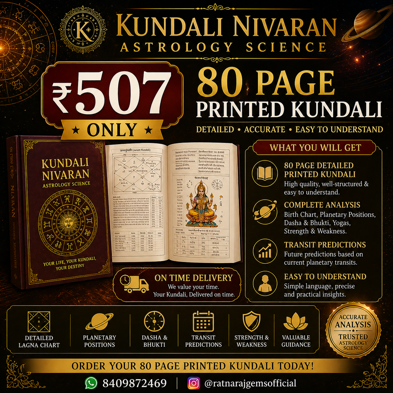 Personalised kundali Report By Acharya Rohit Tandon